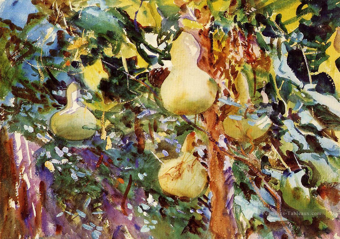 Gourdes John Singer Sargent aquarelle Peintures à l'huile